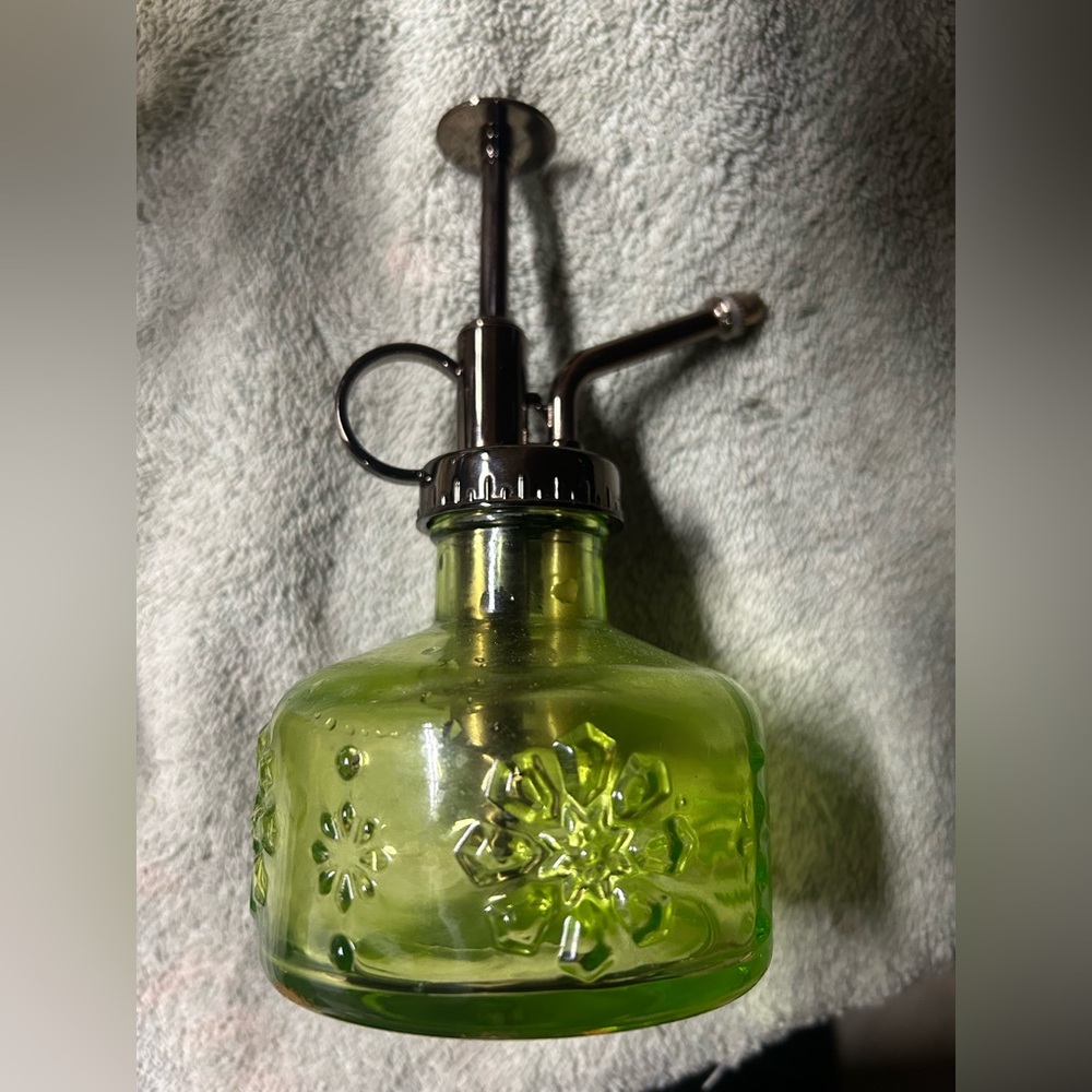 Green Glass Plant Mister